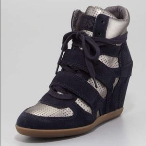 A.s.h. Limited Bea Wedge Sneaker In Black/Gold